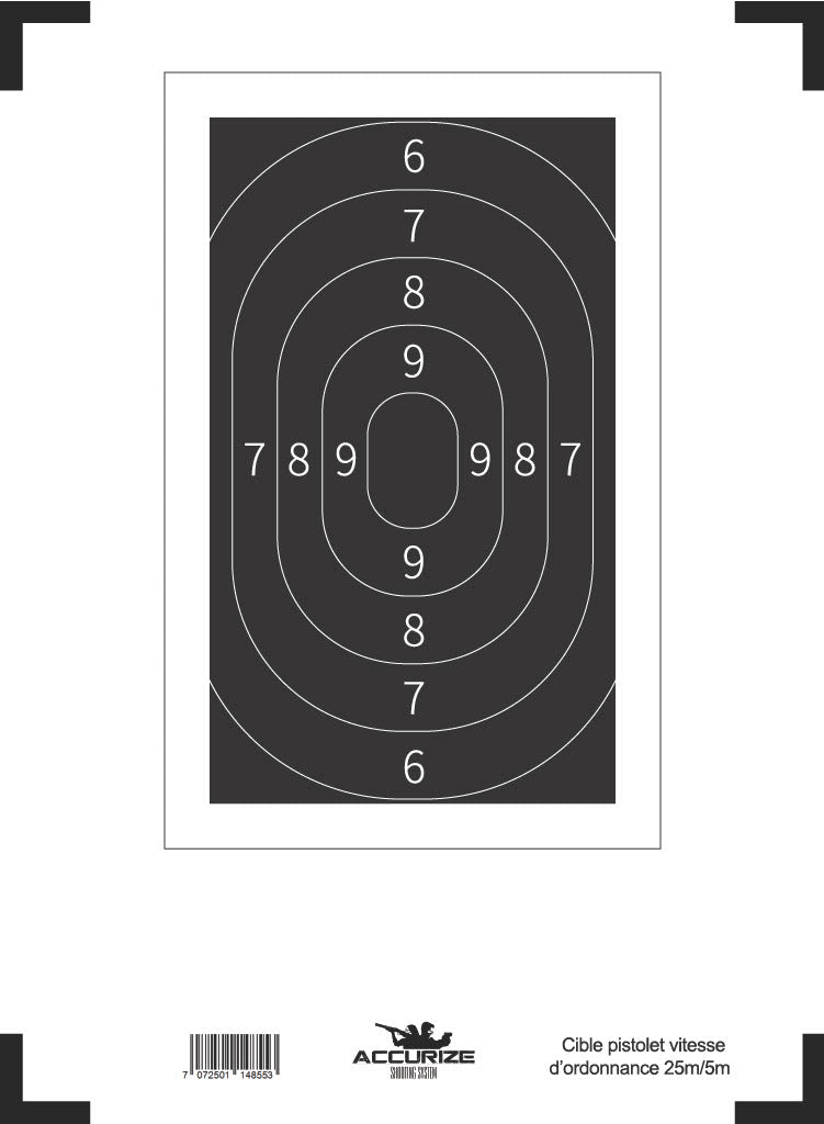 Front target Ciblet pistol vitesse d´ordonnance 25 m/5m Main image